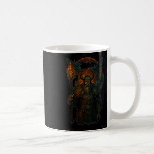 Caneca De Café Raven Viking Halloween Design Norse Sorcerer Moon