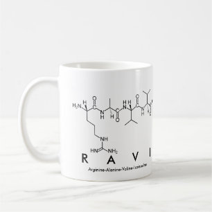 Caneca De Café Ravi peptide name mug