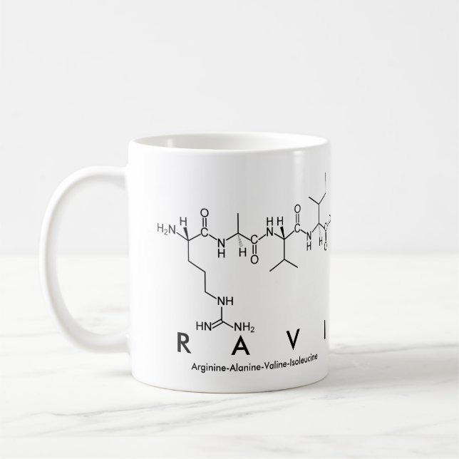 Caneca De Café Ravi peptide name mug (Esquerda)