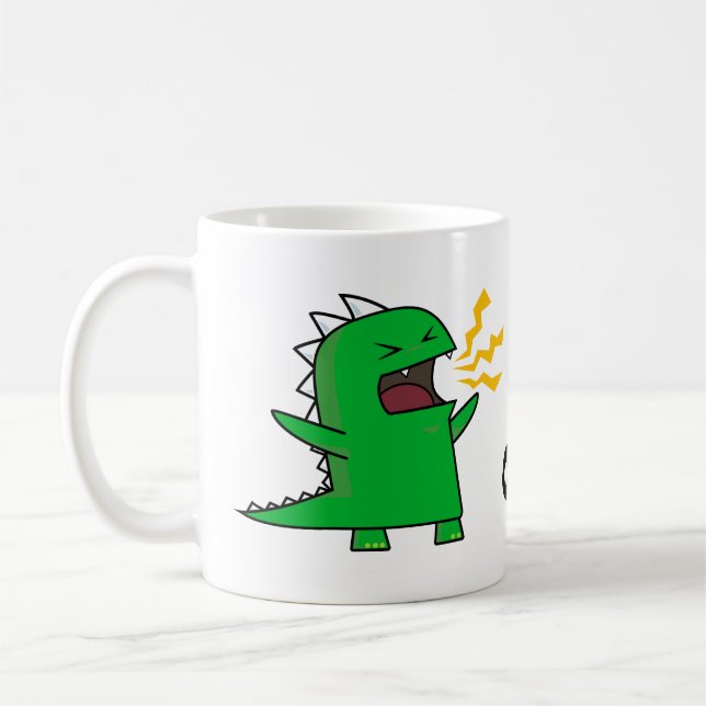 Caneca De Café RAWR Dino - customizável! (Esquerda)