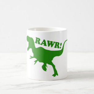 Caneca De Café RAWR é como os dinossauros dizem que eu te amo