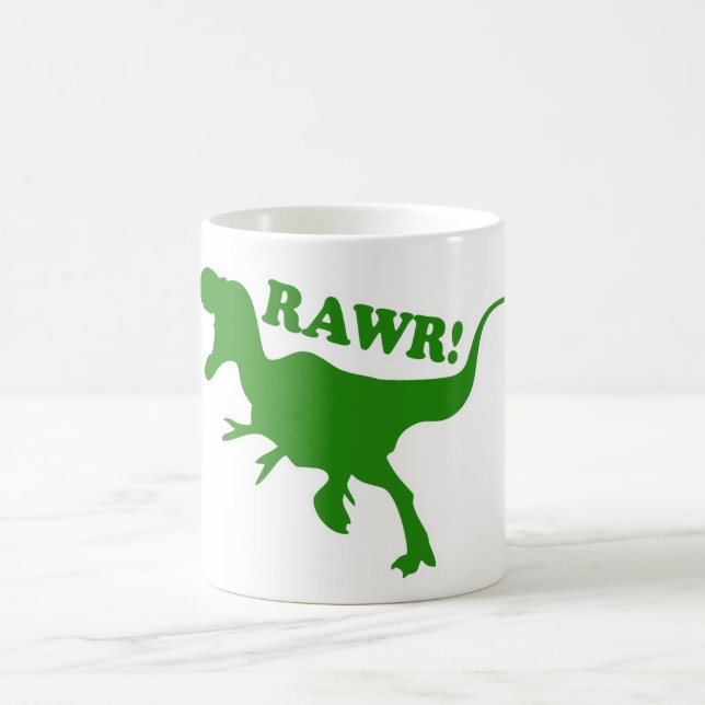 Caneca De Café RAWR é como os dinossauros dizem que eu te amo (Centro)