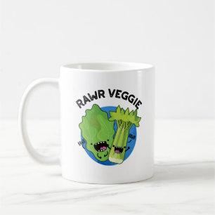 Caneca De Café Rawr Veggie Funny Comida Pun