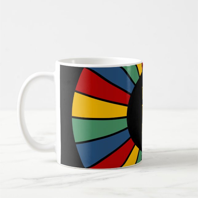 Caneca De Café RAYS BOTON I + sua foto, texto, monograma (Esquerda)