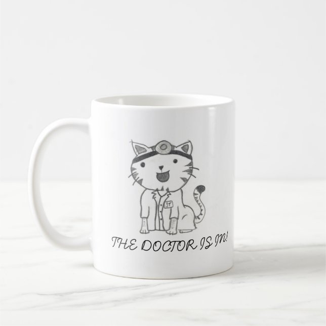 Caneca De Café Razzle Dazzle Cat Doctor (Esquerda)