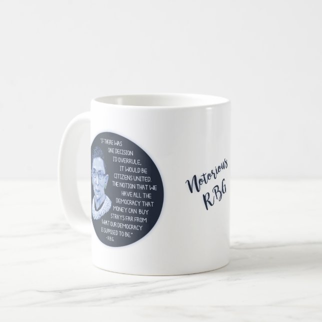 Caneca De Café RBG Citizens United (Frente Esquerda)