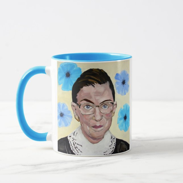 Caneca de café RBG notório de Ruth Bader Ginsburg (Esquerda)