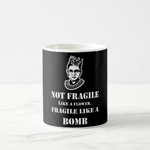 Caneca De Café RBG notório - Frágil como uma bomba