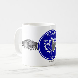 Caneca De Café RCAF 100 Cinza Vintage Mug