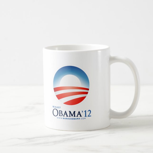 Caneca De Café Re-Elect Obama 2012 (Direita)