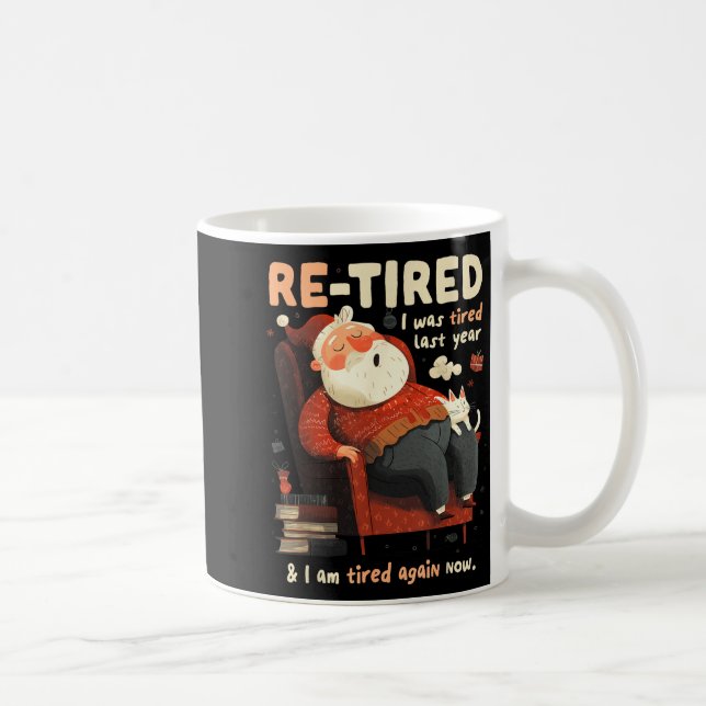 Caneca De Café Re-tired Santa Definition Funny  (Direita)