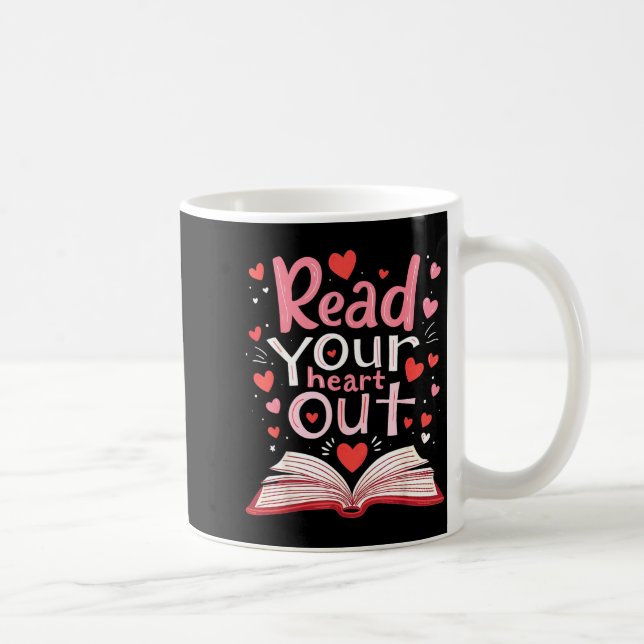 Caneca De Café Read Your Heart Out Teacher Valentines Day Reading (Direita)