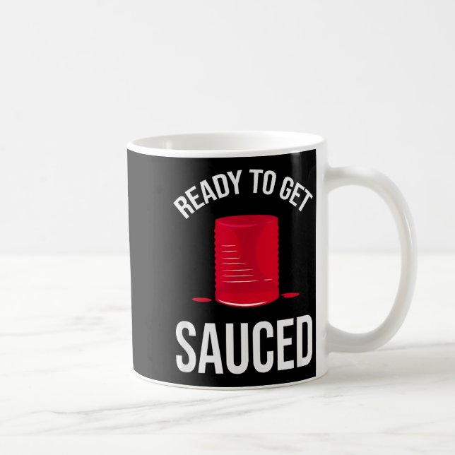 Caneca De Café Ready To Get Sauced Funny Cranberry Sauce Thanksgi (Direita)