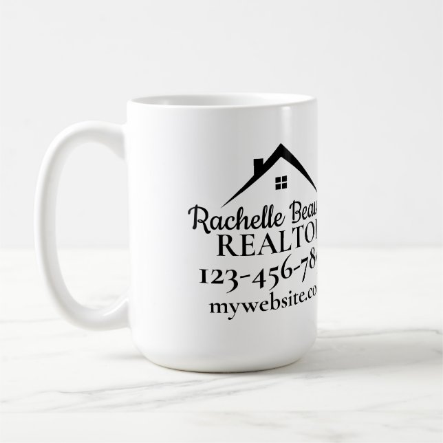 Caneca De Café Real Estate Marketing Custom Realtor (Esquerda)