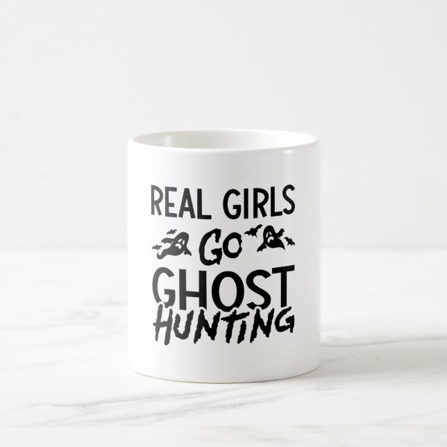 Caneca De Café Real Girls Go Ghost Hunting Ghost Hunter Spooky (Centro)