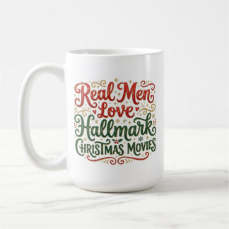 Caneca De Café Real Men Love Hallmark Christmas Movies Mug