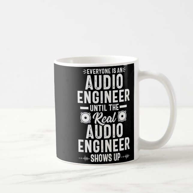 Caneca De Café Real O Engineer Sound Engineering Funny Quote  (Direita)