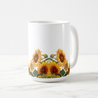 Caneca De Café Real Yellow Sunflowers  Mug