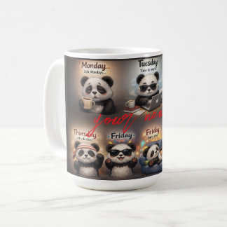 Caneca De Café Realistic Cute Panda Emotions for Every Day of the
