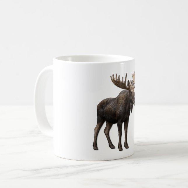 CANECA DE CAFÉ REALISTIC MOOSE DESIGN. SAMER BRASIL (Frente Esquerda)