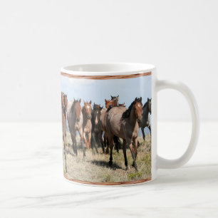 Caneca De Café Rebanho frontal dos cavalos
