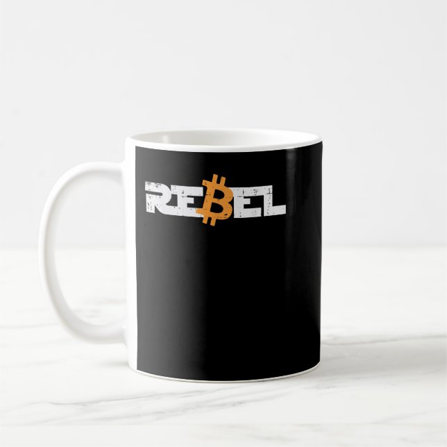 Caneca De Café Rebel Bitmoney Crypto Cryptocurrency Trader Miner  (Esquerda)