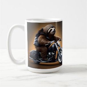 Caneca De Café Rebel Sloth: Uma Motobicicleta Que Caminhava Com U