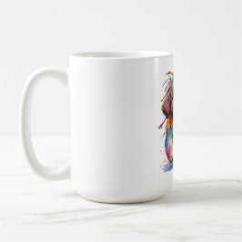 Caneca De Café Rebelde Arco-íris Aquarela Newf