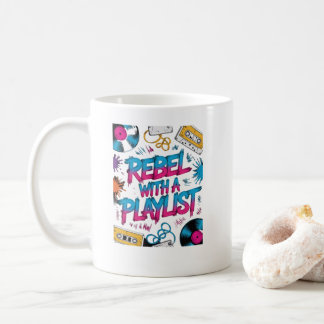 Caneca De Café Rebelde Com Uma Playlist – Amante de Música Retro