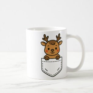 Caneca De Café Rebelde-Cuta Pocket Pal Funny Papais noeis Reindee