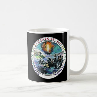 Caneca De Café Rebelião aos tiranos Ben Franklin Excelente Seal