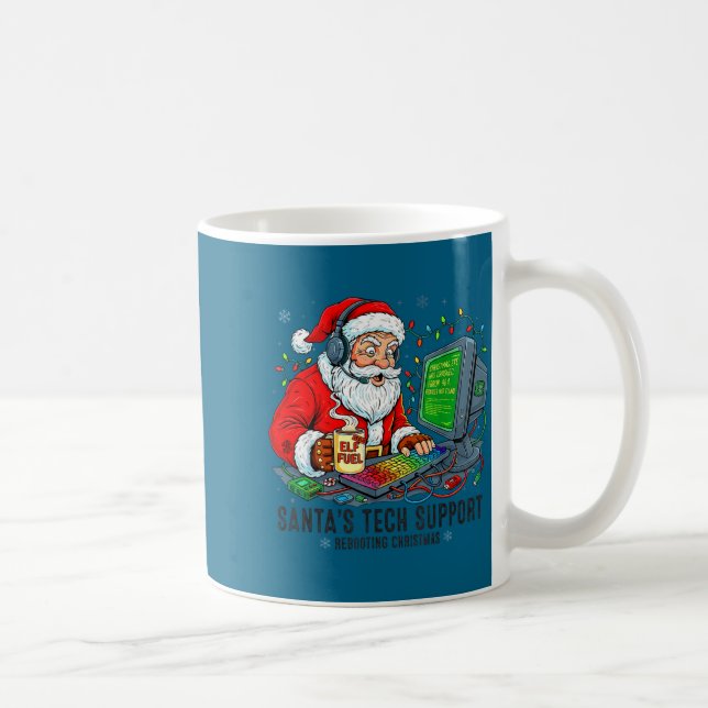Caneca De Café Rebooting Support Santa Tech s Gift (Direita)
