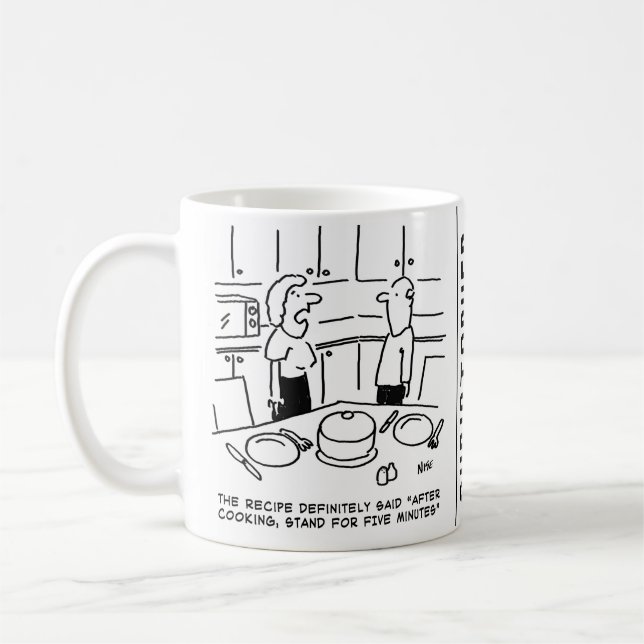 Caneca De Café Receber instruções seguidas em um Cozinhar em uma  (Esquerda)