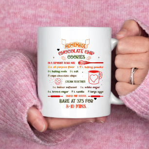 Caneca De Café Receita de Biscoito de Cacau Quente Caseiro Presen