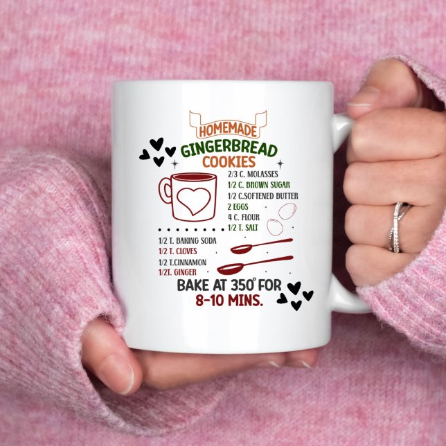 Caneca De Café Receita de Biscoito de Gengibre Caseiro Presente d (Criador carregado)