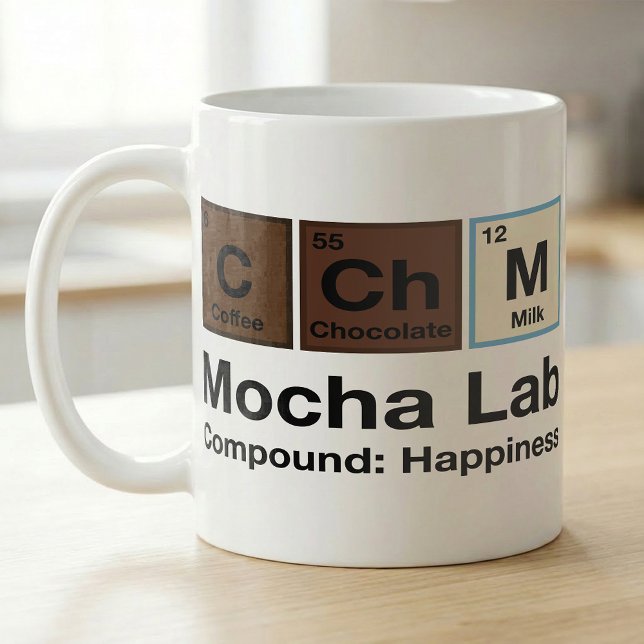 Caneca De Café Receita de Café com Humor Fórmula Mocha (Criador carregado)