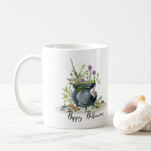 Caneca De Café Receita de caldeirão de Halloween Moderno 1