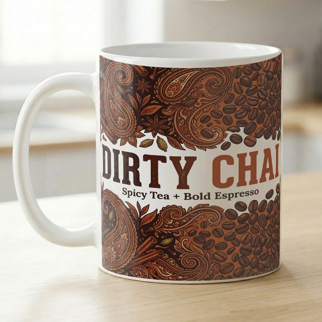 Caneca De Café Receita de Chá com Especiarias Sujo e Café Express (Criador carregado)