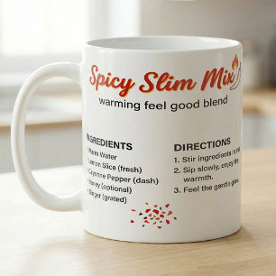 Caneca De Café Receita de Chá Quente de Limão Gengibre Cayenne Pi
