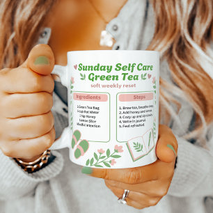 Caneca De Café Receita de Chá Verde de Reconfiguração Semanal de 