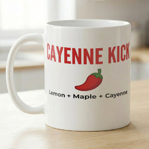 Caneca De Café Receita de Limão Maple com Cayenne Kick