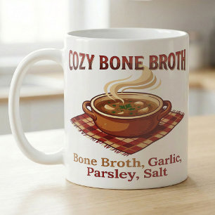Caneca De Café Receita de Sopa de Caldo de Osso Aconchegante