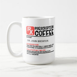 Caneca De Café Receita Médica Personalizada Engraçada