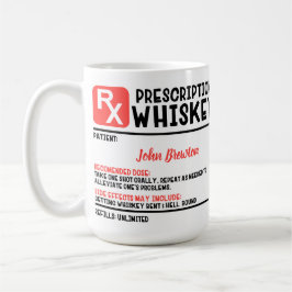 Caneca De Café Receita Personalizada Engraçada do Doutor Whiskey
