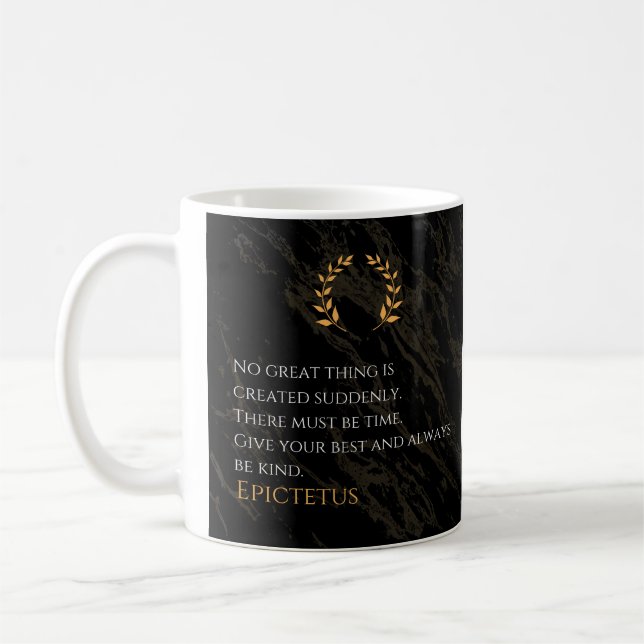 Caneca De Café Receita por Grandeza de Epictetus (Esquerda)