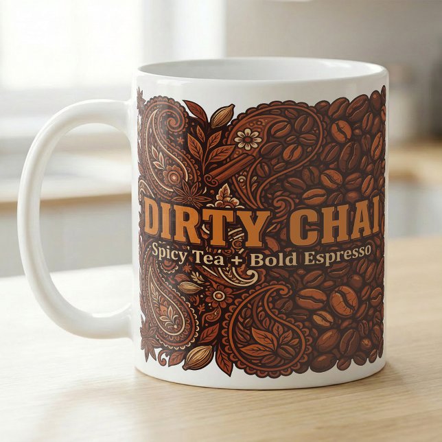 Caneca De Café Receita Simples de Espresso Dirty Chai Spice  (Criador carregado)
