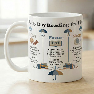 Caneca De Café Receitas de Chá Trio para Dias Chuvosos e Aconcheg