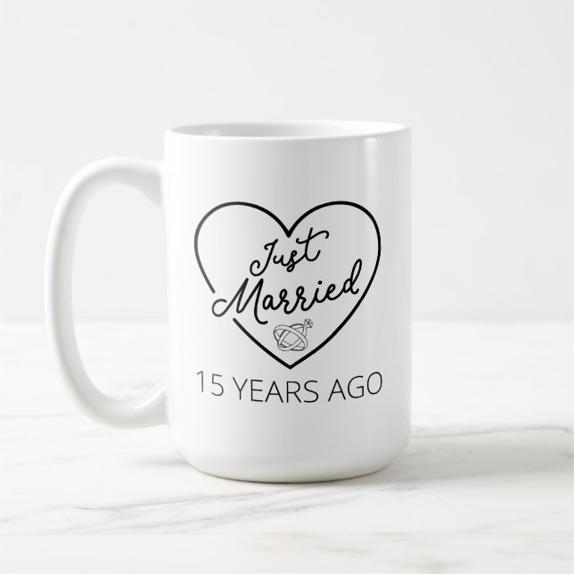 Caneca De Café Recem casados 15 Anos Atrás III (Esquerda)