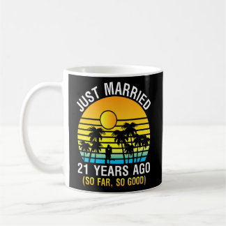 Caneca De Café Recem casados De Memória Esposa Do Marido Há 21 An