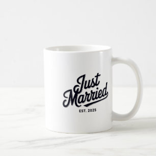 Caneca De Café Recem casados Est 2025 Mulher Casada Sr. & Sra